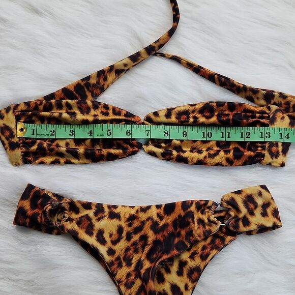 Joues de Sable NEW Bikini Set Hanna Leopard Animal Print Swim Suit Bathing Small - Picture 6 of 9